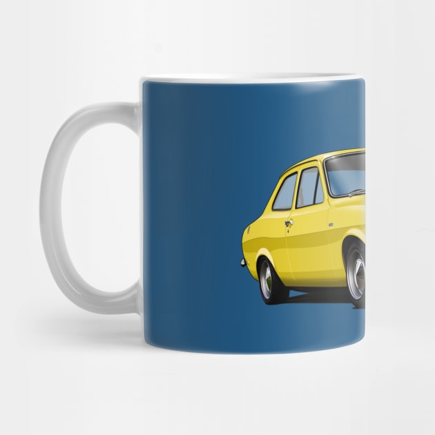 Ford Escort Mk 1 in daytona yellow by candcretro